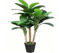 KIBONCY Árbol De Plátano Artificial, Planta De Palma De Viajero Artificial, Alta Y Falsa En Maceta, Vegetación Tropical De Plumas For Sala De Estar, Oficina, Piso, Esquina, Decoración(1mX0.6m)