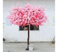 KIBONCY Árbol de rododendro Artificial Árboles de Azalea Simulación de árboles de Flor de Cerezo Decoración de Interiores Árbol de Modelado Centro Comercial Paisaje Boda Interior(H,3.5M)