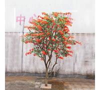 KIBONCY Árbol de rododendro Artificial con Tronco Real Simulación de cerezos en Flor Decoración de Interiores Árbol de Modelado Centro Comercial Paisaje Boda(A,2M)