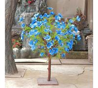 KIBONCY Árbol de rododendro Artificial con Tronco Real y Flores de Seda, árbol de Azalea sintética para decoración Interior y Exterior(L,2M)