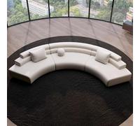 KIBONCY ARC-Shaped Irregular-Shaped Sofa, Light Luxury and Simple Hotel Lobby Sofa, Office Rest Area Reception(A,3M)