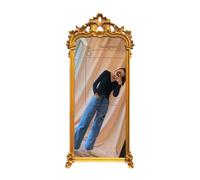 KIBONCY Arched Wall Mounted Mirror,Vintage for Vanity French Baroque for Living Room, Bathroom, Entryway Full Body with Antique-69x168cm(A)