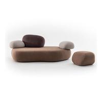 KIBONCY Art Deco Chair, Couches for Living Room Modern, Curved Sofa, for Living Room, Bedroom, Salon, Office(D)