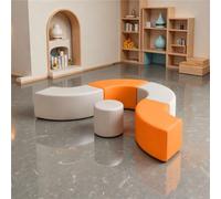KIBONCY Asientos de Cuero de PU for Aula, Juego de Asientos modulares de Espuma Suave, sofá Suave Modular Preescolar, for Oficina, librería y vestíbulo(B)