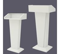 KIBONCY Atril con Ruedas, Atril con Ruedas y Espacio de Almacenamiento, Atril de presentación for Iglesias, aulas y Eventos.(White)