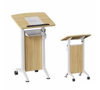 KIBONCY Atril con Ruedas, Escritorio de pie for portátil, podio móvil, Atril portátil for el hogar, la Oficina y el Aula.(A)