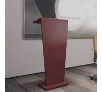 KIBONCY Atril de Madera con Almacenamiento, Escritorio, Orificios for Cables Integrados, púlpito móvil for conferencias, presentaciones en Iglesias y oficinas.(Red,No Wheel)