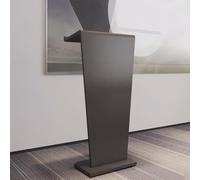 KIBONCY Atril de Madera con Almacenamiento, Escritorio, Orificios for Cables Integrados, púlpito móvil for conferencias, presentaciones en Iglesias y oficinas.(Black,No Wheel)