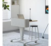 KIBONCY Atril móvil, podio, Mesa Escolar, Escritorio de Altura Regulable for Profesores, reuniones, recepción y Bienvenida(B)