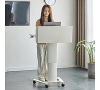 KIBONCY Atril portátil, podio for conferencias, for anfitriones, for aulas de formación, Mesa Altura Regulable, mostrador recepción(A)