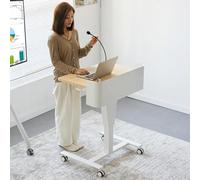 KIBONCY Atril portátil, podio for conferencias, Plataforma for Hablar, Mesa de Atril for aulas formación, presentación Altura Ajustable, for presidentes(C)