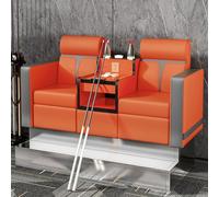 KIBONCY Banco De Asientos For Sala Billar, Sillas, Silla Espectador Cuero PU con Portavasos For El Hogar, Pub, Juegos, Mesa, Reposabrazos Acolchados(C)