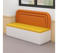 KIBONCY Banco de sofá tapizado de Madera Maciza for vestíbulo de jardín de Infantes, salón de Centro de capacitación, recepción de Oficina(A,120 * 50 * 85CM)