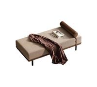 KIBONCY Bed End Bench with Cylindrical Bolster - Minimalist Accent Seat for Bedroom, Living Room, Entryway Sturdy Solid Wood Legs, Breathable Fabric(A,170x40x42cm)