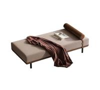 KIBONCY Bed End Bench with Cylindrical Pillow - Modern Accent Seat for Bedroom, Living Room, Entryway Sturdy Solid Wood Legs, Breathable Fabric(C,180x80x42cm)