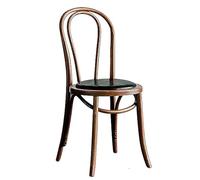 KIBONCY Bentwood Dining Chairs,Mid-Century Modern Rattan Kitchen Chair with Backrest, Armless Curved Wood Bistro Chair,for 70/75cm H Table(E)