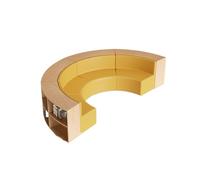 KIBONCY Biblioteca Creativa Juego De Sofás con Estantería Curva, Banco De Lectura Modular De Madera, Estante, Muebles Combinados For La Escuela, El Aula, El Centro De Aprendizaje Comunitario(C2)