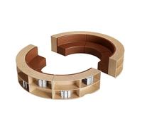 KIBONCY Biblioteca Creativa Juego De Sofás con Estantería Curva, Banco De Lectura Modular De Madera, Estante, Muebles Combinados For La Escuela, El Aula, El Centro De Aprendizaje Comunitario(C10)