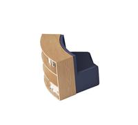 KIBONCY Biblioteca Creativa Juego De Sofás con Estantería Curva, Banco De Lectura Modular De Madera, Estante, Muebles Combinados For La Escuela, El Aula, El Centro De Aprendizaje Comunitario(B)