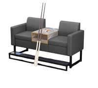 KIBONCY Billiard Room Sofa, Luxury Leather Upholstered Spectator Lounge Chair with Reinforced Metal Frame Modern Light(A)