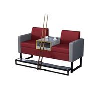 KIBONCY Billiard Room Sofa, Luxury Leather Upholstered Spectator Lounge Chair with Reinforced Metal Frame Modern Light(H)