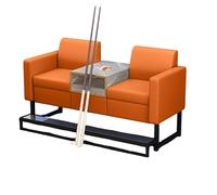 KIBONCY Billiard Room Sofa, Luxury Leather Upholstered Spectator Lounge Chair with Reinforced Metal Frame Modern Light(F)