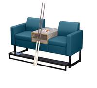 KIBONCY Billiard Room Sofa, Luxury Leather Upholstered Spectator Lounge Chair with Reinforced Metal Frame Modern Light(D)