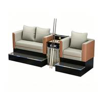 KIBONCY Billiard Spectator Chair Set, Stain Resistant Leather Pool Table Waiting Sofa, Heavy Duty Hall Seating Furniture for Snooker Club(A)