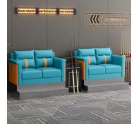 KIBONCY Billiards Hall Billiards Table and Chair Sofa Ball-Watching Chair Faux Leather Billiards Chairs with Pedal Table(E)