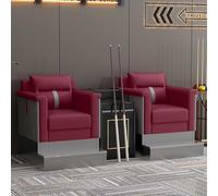 KIBONCY Billiards Hall Billiards Table and Chair Sofa Ball-Watching Chair Faux Leather Billiards Chairs with Pedal Table(B)