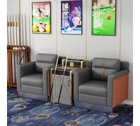 KIBONCY Billiards Hall Exclusive Sofa Booth Set, Faux Leather Spectator Seating, High-Grade Pool Room Leisure Chair with Drink Table(E)