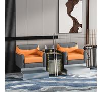 KIBONCY Billiards Room Chair Table PU Leather Sofa with and Chairs Dedicated with Wooden Coffee(4)