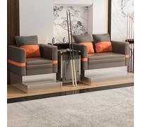 KIBONCY Billiards Room Chair Table PU Leather Sofa with and Chairs Dedicated with Wooden Coffee(5)