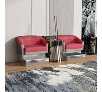 KIBONCY Billiards Room Chair Viewing,Premium Seating Set, with Wooden Coffee Table(2)