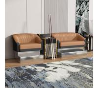 KIBONCY Billiards Room Chair Viewing,Premium Seating Set, with Wooden Coffee Table(4)