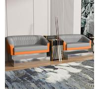 KIBONCY Billiards Room Chair Viewing,Premium Seating Set, with Wooden Coffee Table(6)