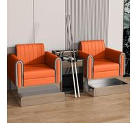 KIBONCY Billiards Room Chair with Glass Coffee Table Billiard Hall Sofa(1)