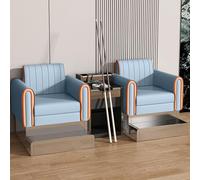 KIBONCY Billiards Room Chair with Glass Coffee Table Billiard Hall Sofa(3)