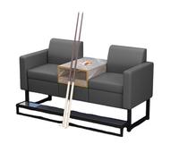 KIBONCY Billiards Room Dedicated Sofa & Chair Set, Faux Leather Spectator Seating with Cup Holders and Glass Side Table, Ideal for Game Rooms & Billiard Halls(A)