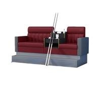 KIBONCY Billiards Room Heavy-Duty Sofas & Chairs Set, Thickened Leather Spectator Seating, High-End Pool Hall Viewing Lounge with Coffee Table(J)