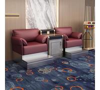 KIBONCY Billiards Seating Set, Modern Upholstered Sofa Chairs, Billiards Room Viewing Couch with Metal Footrest(I)
