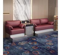 KIBONCY Billiards Seating Set, Modern Upholstered Sofa Chairs, Billiards Room Viewing Couch with Metal Footrest(B)