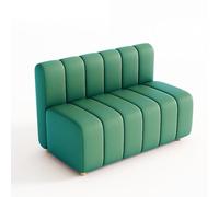 KIBONCY Café Booth Sofas, Restaurant Booth Seating Bench,with Soft Vegan Leather, No Assembly Required,for Western Restaurants and Bars(F)