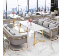 KIBONCY Cafetería nórdica, Tienda de té con Leche, sofá de Ocio, negociación for salón de té, Bar Comedor, Restaurante Occidental Comercial, sofá de Cabina, combinación de Mesa y Silla(A5)