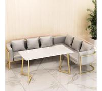 KIBONCY Cafetería nórdica, Tienda de té con Leche, sofá de Ocio, negociación for salón de té, Bar Comedor, Restaurante Occidental Comercial, sofá de Cabina, combinación de Mesa y Silla(A9)