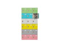 KIBONCY Casilleros de ABS Multicolores: Unidades de Almacenamiento for Estudiantes apilables y codificadas por Colores for aulas(30 * 30 * 40A)