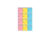 KIBONCY Casilleros de ABS Multicolores: Unidades de Almacenamiento for Estudiantes apilables y codificadas por Colores for aulas(46.5 * 38 * 50A)