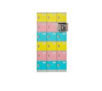 KIBONCY Casilleros de ABS Multicolores: Unidades de Almacenamiento for Estudiantes apilables y codificadas por Colores for aulas(31 * 32 * 42A)