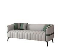 KIBONCY Cat Claw Leather Sofa, Scratch Resistant Faux Couch with Sturdy Metal Legs, 3 Seater with Tufted Back, Upholstery for Family Living Room(E,170cm)