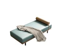KIBONCY Chaise Lounge Bench, Modern Accent - Faux Leather Window Seat with Detachable Bolster Pillow, Sturdy Metal Legs, for Bedroom Living Room Entryway(C,180x40x42cm)